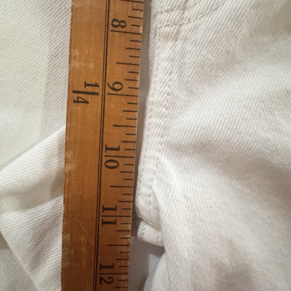 Frame Le Jane Jeans Women's 26 Cream Denim High Rise Frayed Hem Wide-Leg NWT$278 - Picture 12 of 13